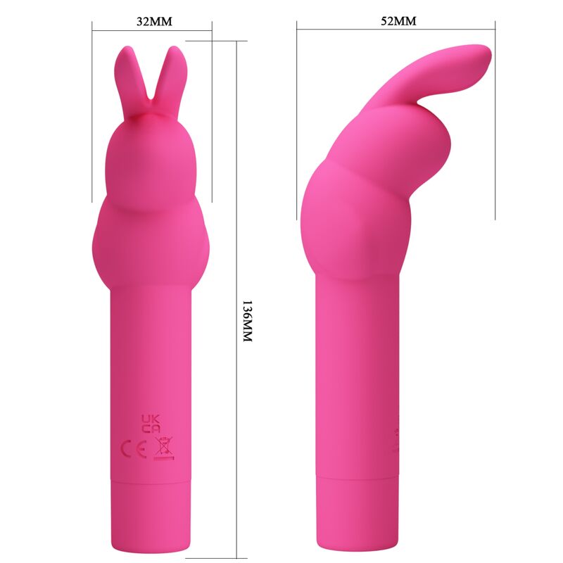 PRETTY LOVE - GERARDO VIBRADOR DE SILICONA CONEJO FUSCHIA - Imagen 7