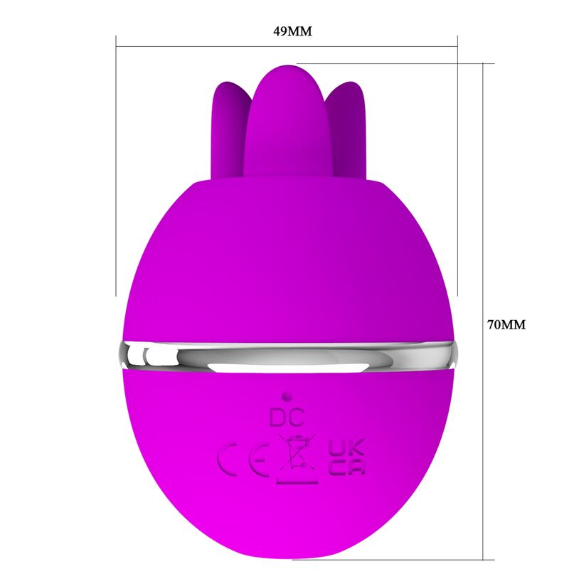 PRETTY LOVE - GEMINI BALL VIBRADOR DE SILICONA REDONDO MORADO - Imagen 8