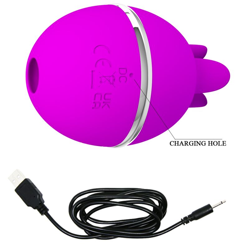 PRETTY LOVE - GEMINI BALL VIBRADOR DE SILICONA REDONDO MORADO - Imagen 7