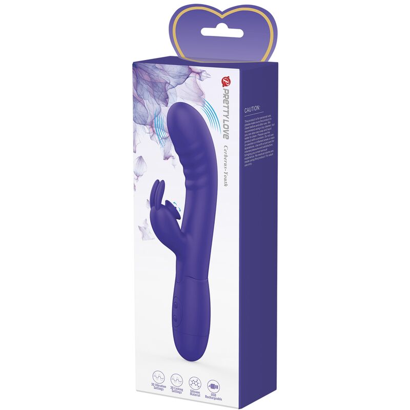 PRETTY LOVE - CERBERUS YOUTH VIBRADOR RABBIT VIOLETA - Imagen 9