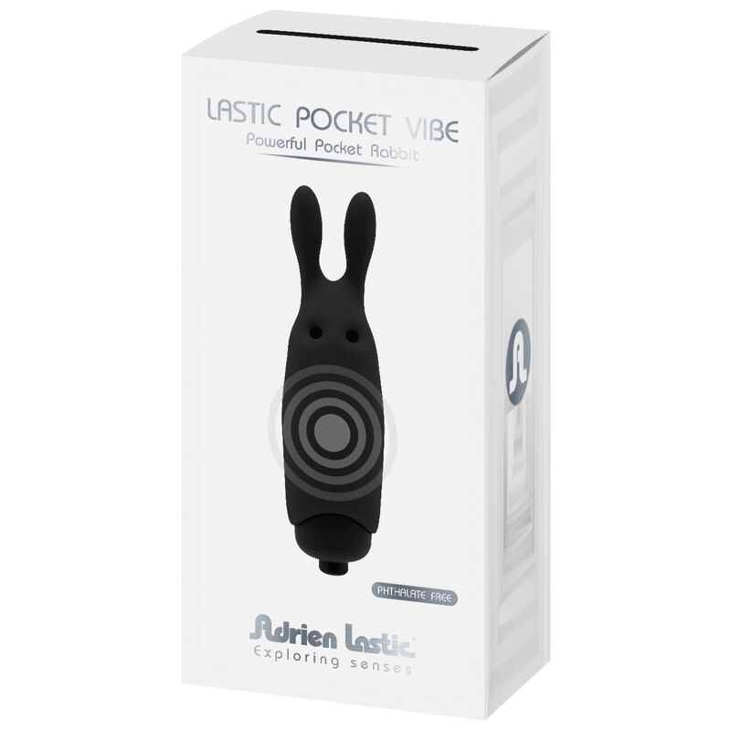 ADRIEN LASTIC - LASTIC POCKET VIBRADOR DE BOLSILLO CONEJO NEGRO - Imagen 3