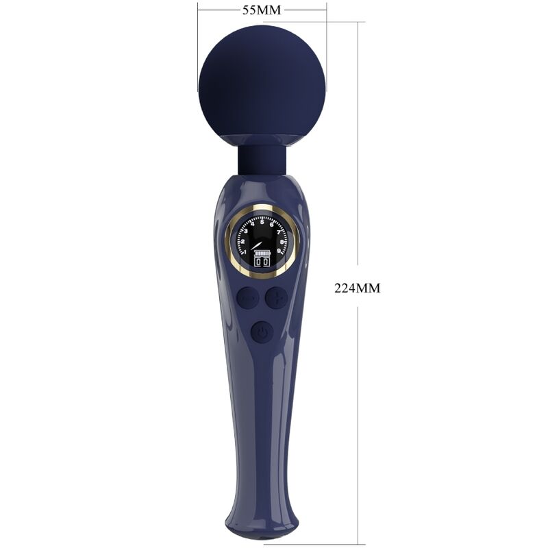 PRETTY LOVE - SKYLER VIBRADOR WAND AZUL - Imagen 5