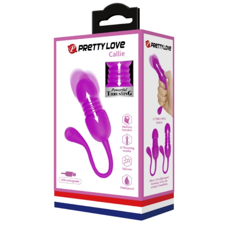 PRETTY LOVE - CALLIE HUEVO VIBRADOR RECARGABLE MORADO - Imagen 2
