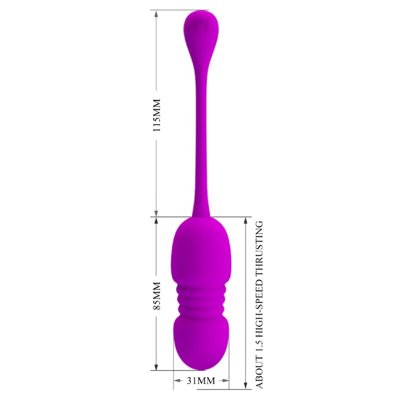PRETTY LOVE - CALLIE HUEVO VIBRADOR RECARGABLE MORADO - Imagen 6