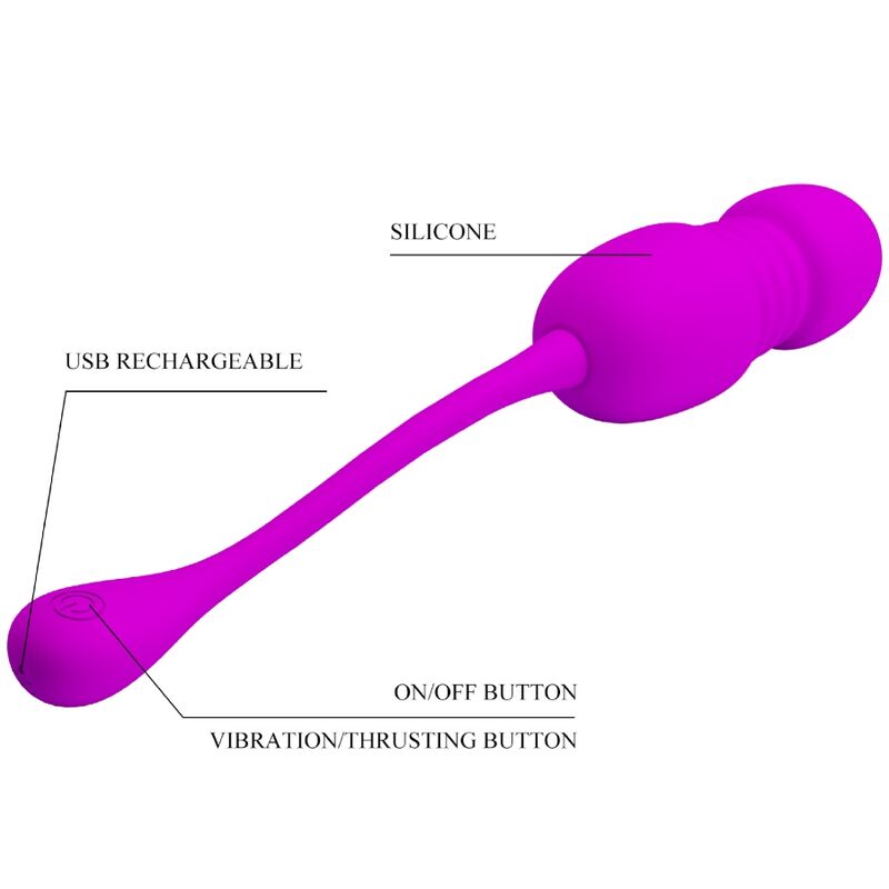 PRETTY LOVE - CALLIE HUEVO VIBRADOR RECARGABLE MORADO - Imagen 7