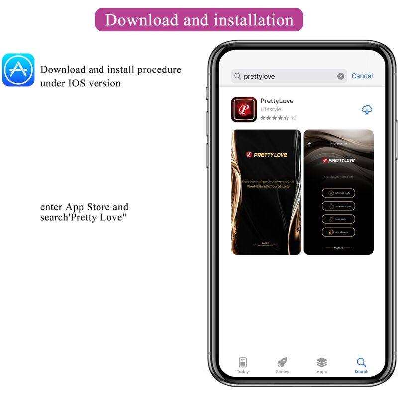 PRETTY LOVE - CATALINA HUEVO VIBRADOR RECARGABLE ROSA APP GRATUITA - Imagen 6