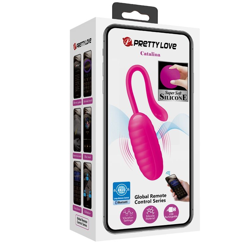 PRETTY LOVE - CATALINA HUEVO VIBRADOR RECARGABLE ROSA APP GRATUITA - Imagen 10