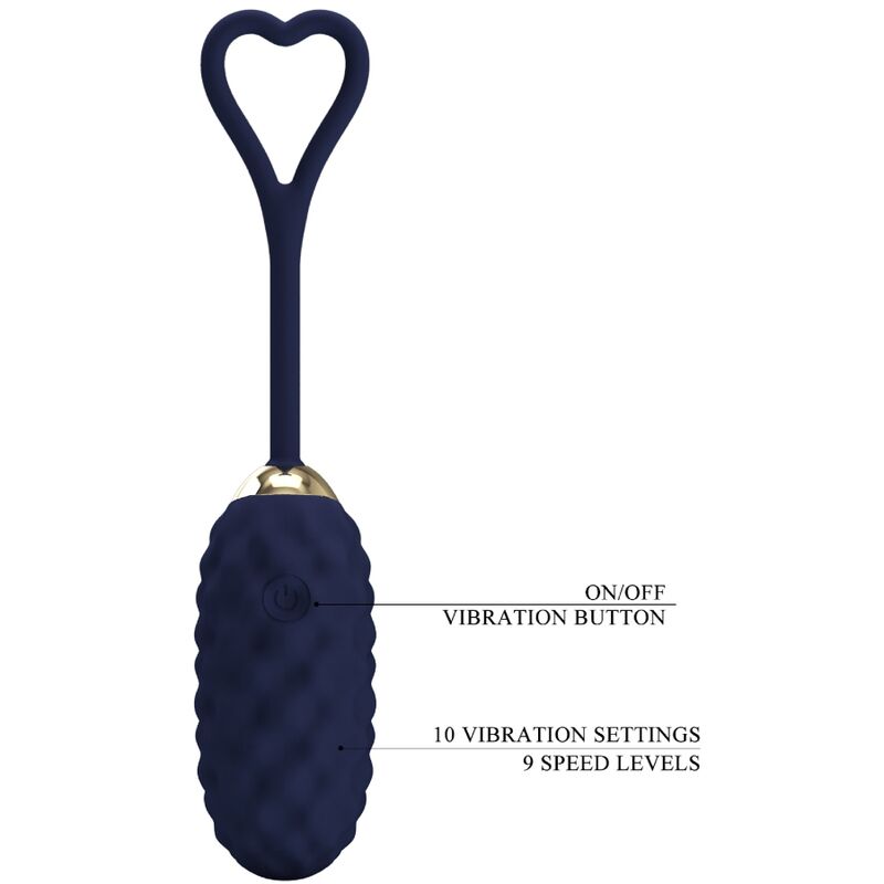 PRETTY LOVE - VIVIAN HUEVO VIBRADOR CONTROL REMOTO AZUL - Imagen 4