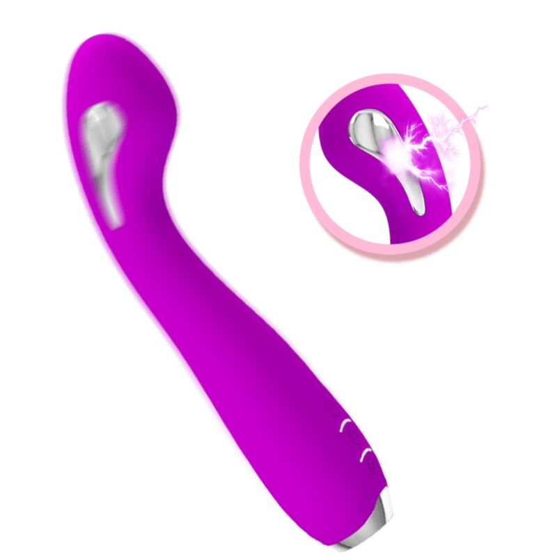 PRETTY LOVE - HECTOR VIBRADOR ELECTROSHOCK RECARGABLE & IMPERMEABLE MORADO - Imagen 3