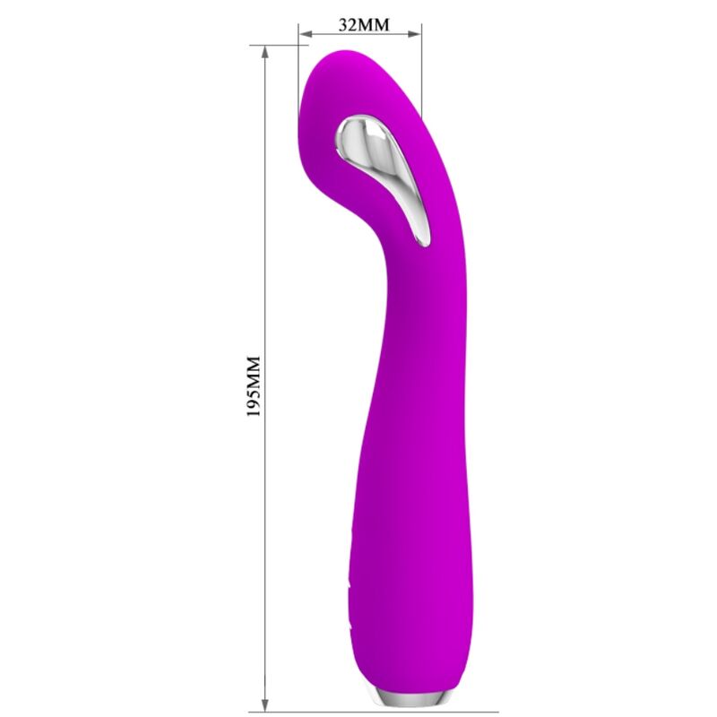 PRETTY LOVE - HECTOR VIBRADOR ELECTROSHOCK RECARGABLE & IMPERMEABLE MORADO - Imagen 4