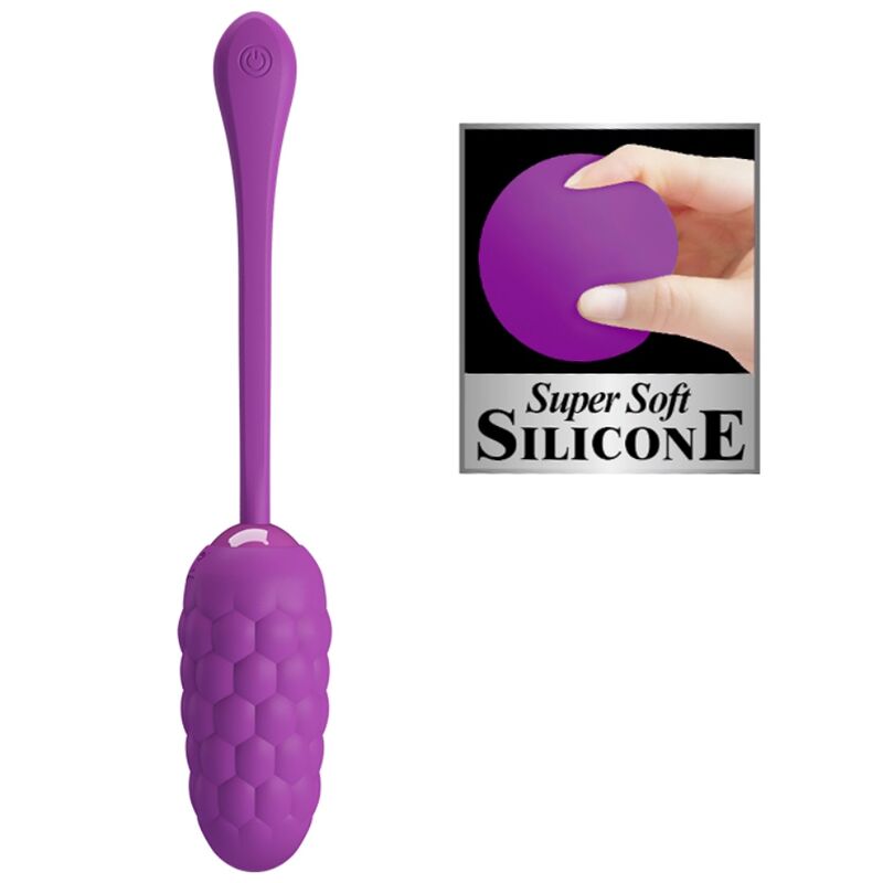 PRETTY LOVE - HUEVO VIBRADOR CON TEXTURA MARINA RECARGABLE MORADO - Imagen 6