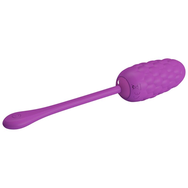 PRETTY LOVE - HUEVO VIBRADOR CON TEXTURA MARINA RECARGABLE MORADO - Imagen 9