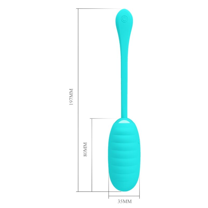 PRETTY LOVE - KIRK HUEVO VIBRADOR RECARGABLE VERDE CLARO - Imagen 4