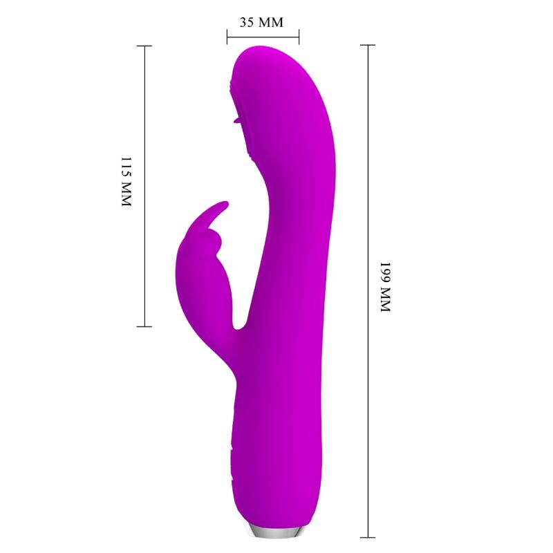 PRETTY LOVE - RACHEL VIBRADOR RECARGABLE CON SUCCIONADOR MORADO - Imagen 3
