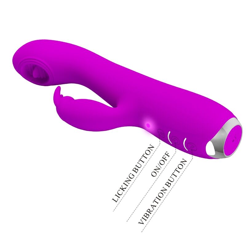 PRETTY LOVE - RACHEL VIBRADOR RECARGABLE CON SUCCIONADOR MORADO - Imagen 2
