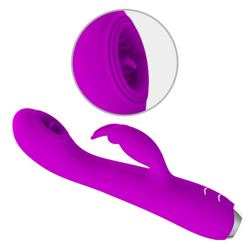 PRETTY LOVE - RACHEL VIBRADOR RECARGABLE CON SUCCIONADOR MORADO - Imagen 9