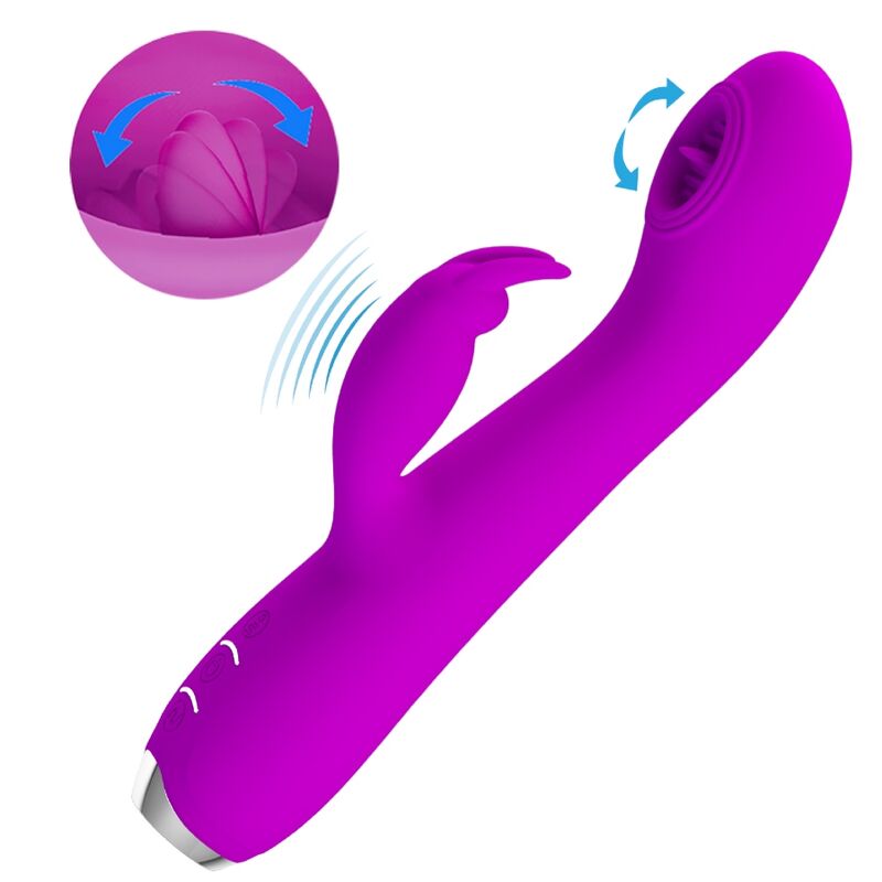 PRETTY LOVE - RACHEL VIBRADOR RECARGABLE CON SUCCIONADOR MORADO - Imagen 10