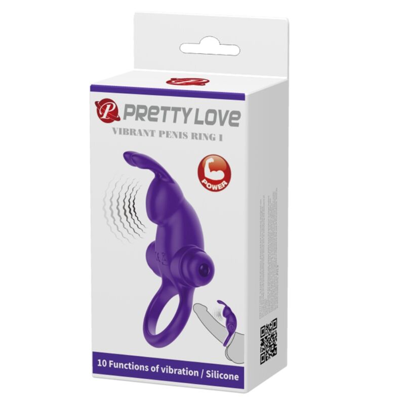 PRETTY LOVE - ANILLO VIBRADOR I CONEJO PARA PENE MORADO - Imagen 9