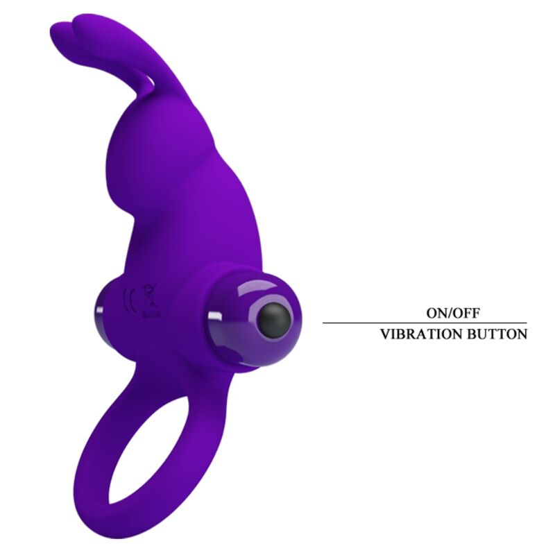 PRETTY LOVE - ANILLO VIBRADOR I CONEJO PARA PENE MORADO - Imagen 3