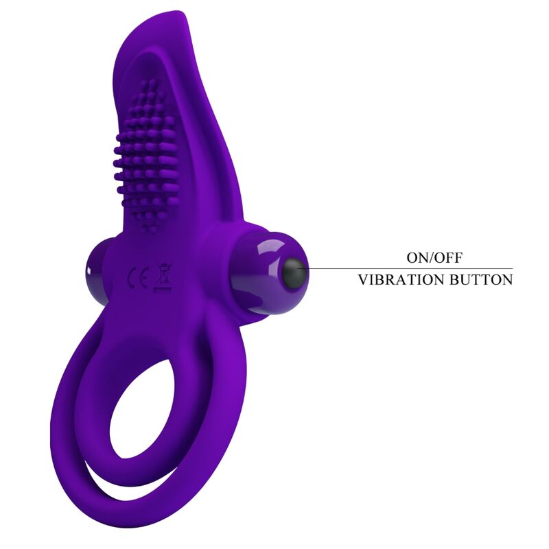 PRETTY LOVE - ANILLO VIBRADOR PARA PENE MORADO - Imagen 9