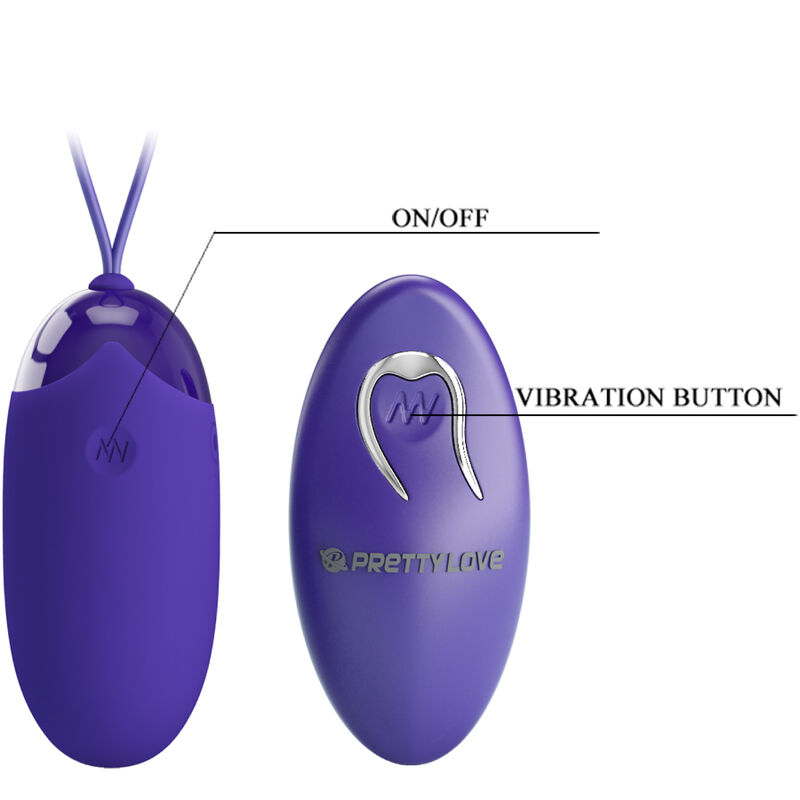 PRETTY LOVE - BERGER YOUTH HUEVO VIBRADOR CONTROL REMOTO VIOLETA - Imagen 3
