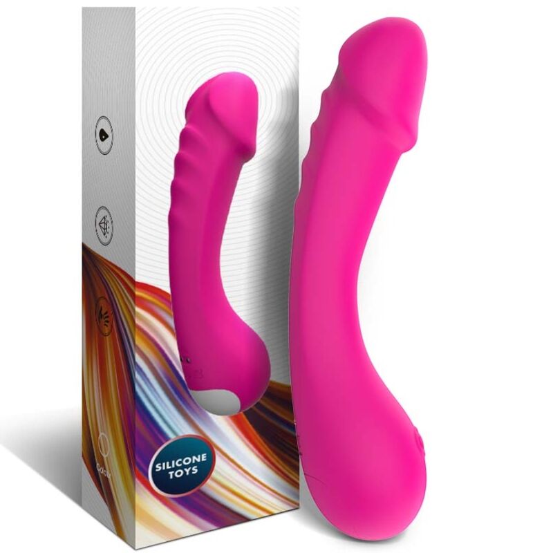 ARMONY - DILDO VIBRADOR PUNTO G SILICONA FUCSIA - Imagen 3