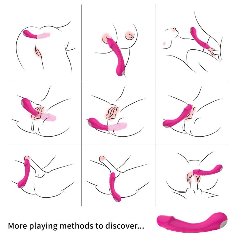 ARMONY - DILDO VIBRADOR PUNTO G SILICONA FUCSIA - Imagen 4