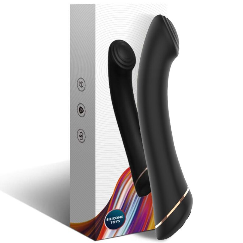 ARMONY - VIBRADOR CABEZA PLANA SILICONA NEGRO - Imagen 4