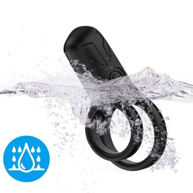 ARMONY - DOBLE ANILLO VIBRADOR NEGRO - Imagen 2