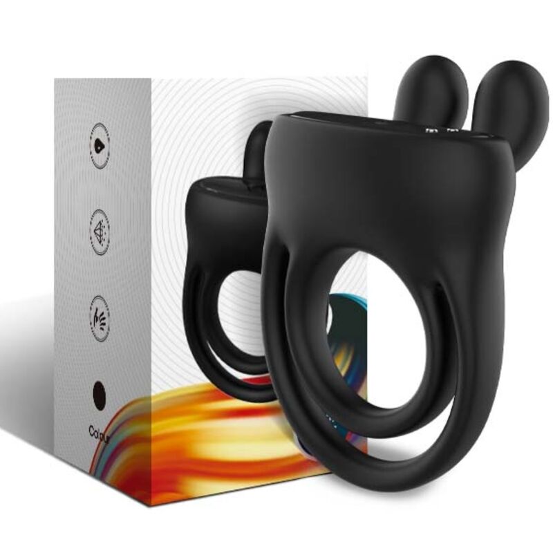 ARMONY - ANILLO VIBRADOR RABBIT NEGRO - Imagen 3