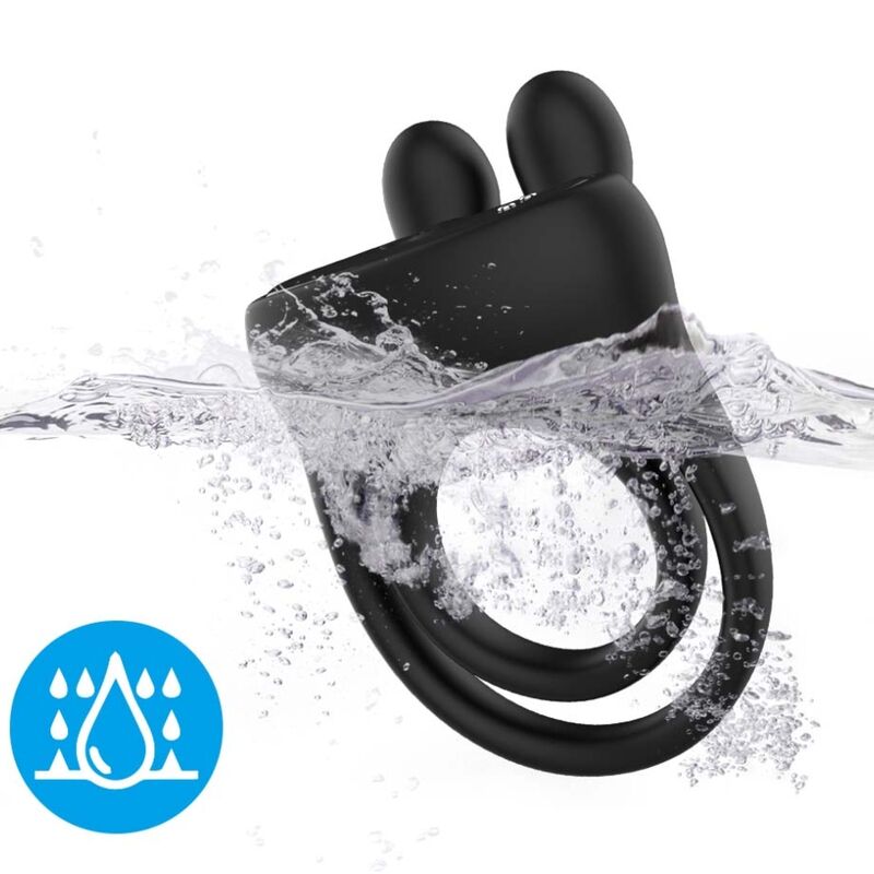 ARMONY - ANILLO VIBRADOR RABBIT NEGRO - Imagen 4