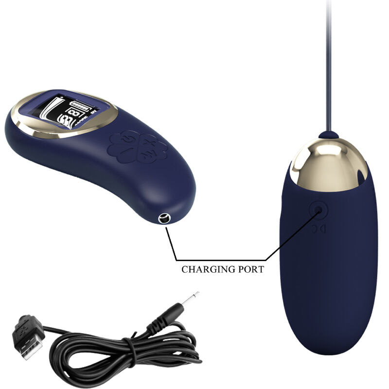 PRETTY LOVE - MINA HUEVO VIBRADOR CONTROL REMOTO AZUL - Imagen 5
