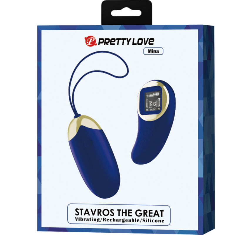PRETTY LOVE - MINA HUEVO VIBRADOR CONTROL REMOTO AZUL - Imagen 3