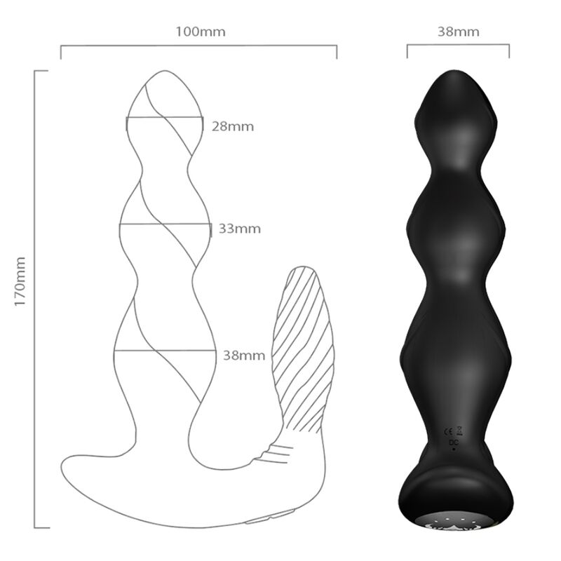 ARMONY - MANFUN VIBRADOR & ESTIMULADOR PLUG ANAL CONTROL REMOTO NEGRO - Imagen 4