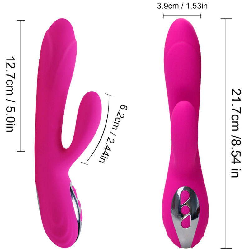 ARMONY - VIBRADOR & ESTIMULADOR FLEXIBLE EFECTO CALOR FUCSIA - Imagen 3