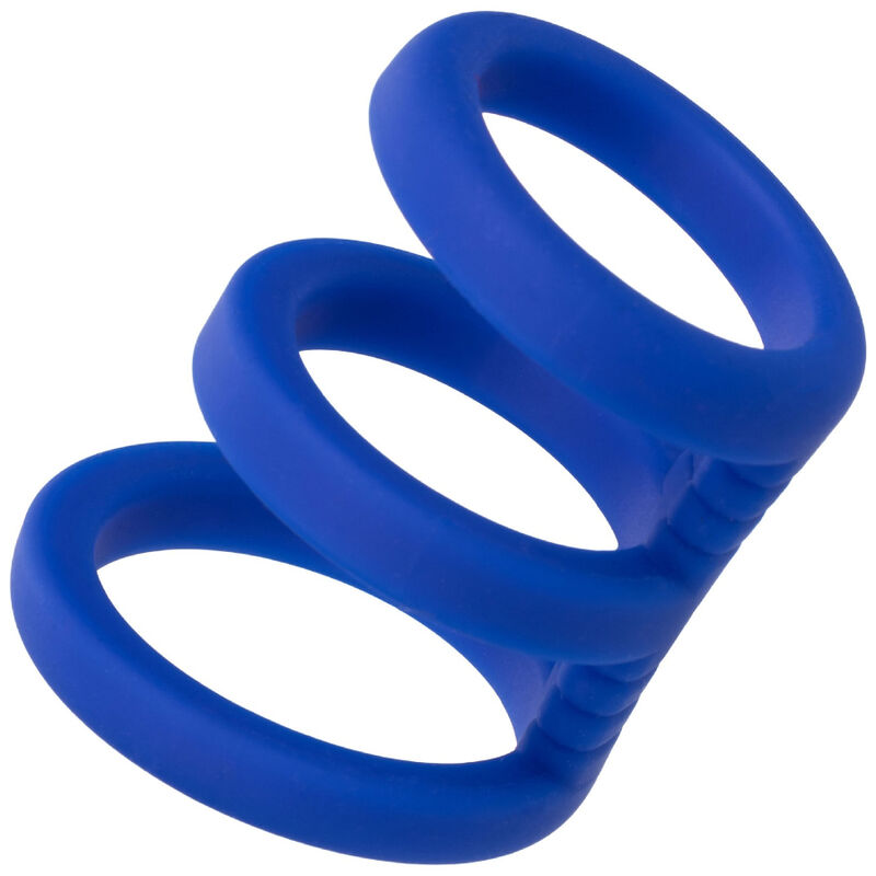 CALEXOTICS - ADMIRAL JAULA TRIPLE PARA PENE AZUL - Imagen 4