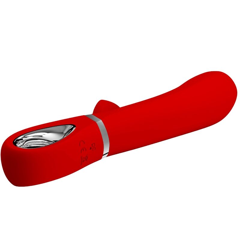 PRETTY LOVE - THOMAS VIBRADOR PUNTO G MULTIFUNCIÓN ROJO - Imagen 8