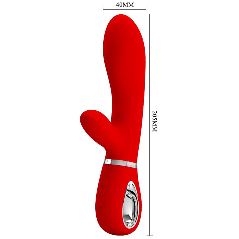 PRETTY LOVE - THOMAS VIBRADOR PUNTO G MULTIFUNCIÓN ROJO - Imagen 4