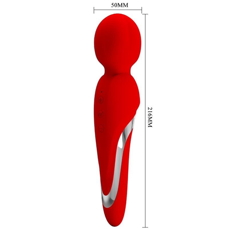 PRETTY LOVE - WALTER VIBRADOR WAND ROJO - Imagen 3