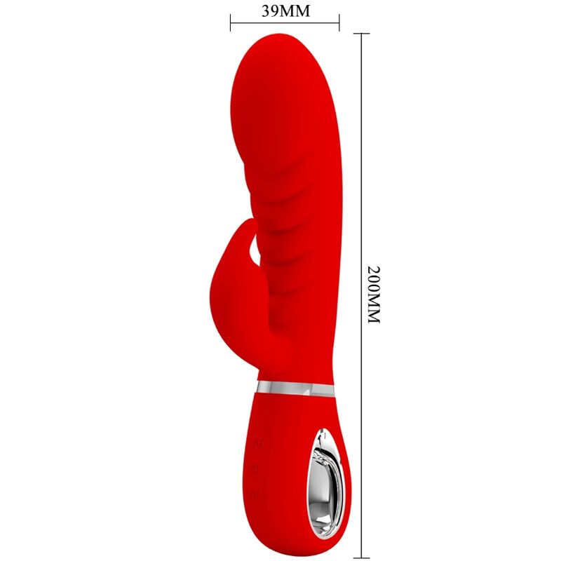 PRETTY LOVE - PRESCOTT VIBRADOR PUNTO G MULTIFUNCIÓN ROJO - Imagen 8