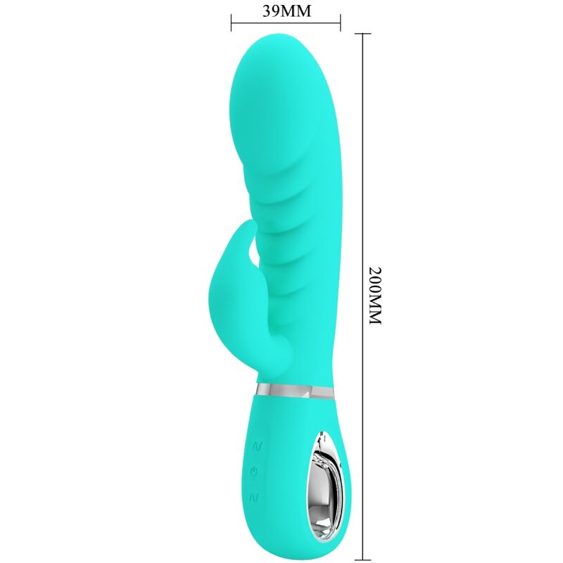 PRETTY LOVE - PRESCOTT VIBRADOR PUNTO G MULTIFUNCIÓN VERDE AGUA - Imagen 8