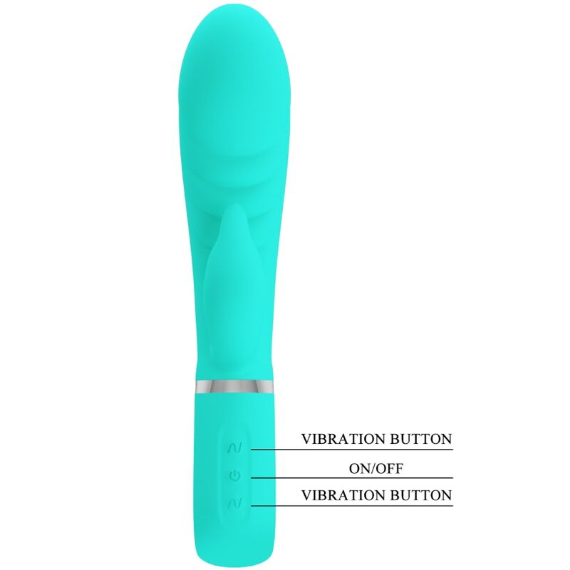 PRETTY LOVE - PRESCOTT VIBRADOR PUNTO G MULTIFUNCIÓN VERDE AGUA - Imagen 3