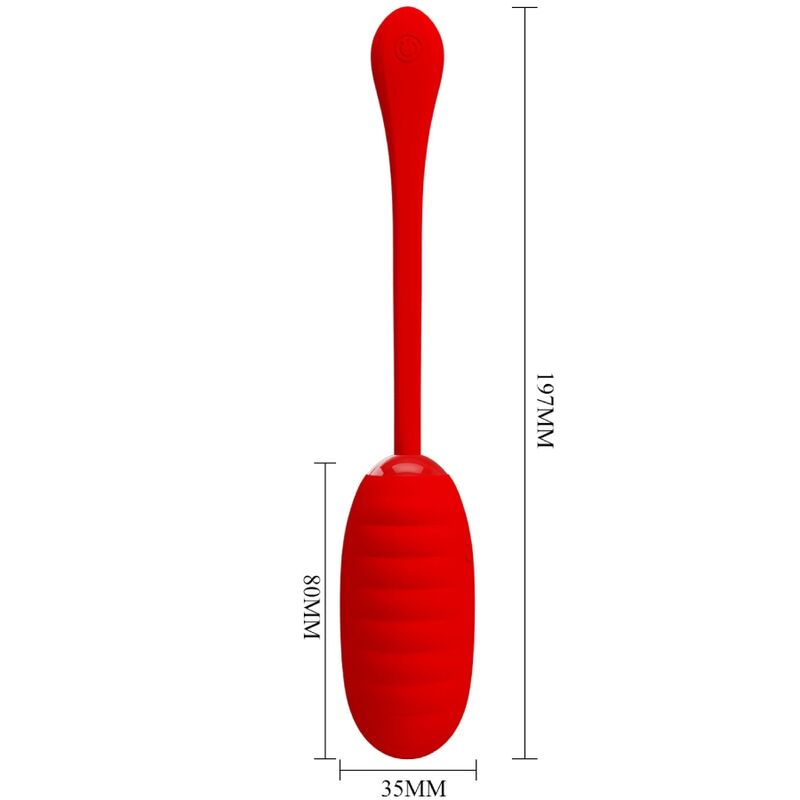 PRETTY LOVE - KIRK HUEVO VIBRADOR RECARGABLE ROJO - Imagen 7
