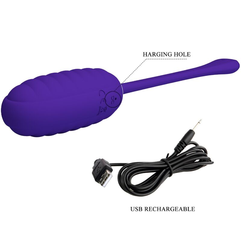 PRETTY LOVE - KIRK HUEVO VIBRADOR RECARGABLE LILA - Imagen 7