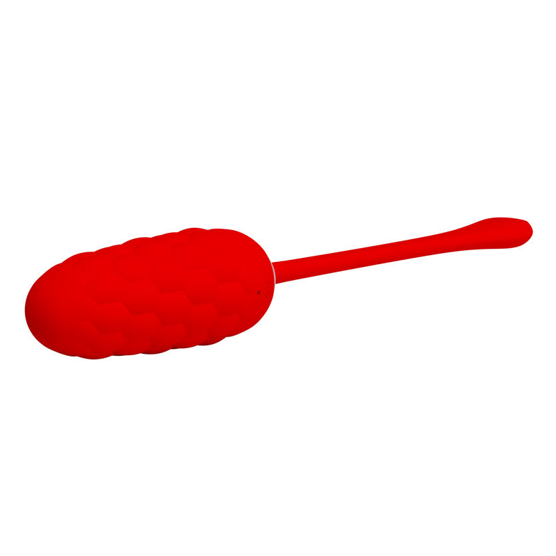 PRETTY LOVE - HUEVO VIBRADOR CON TEXTURA MARINA RECARGABLE ROJO - Imagen 8