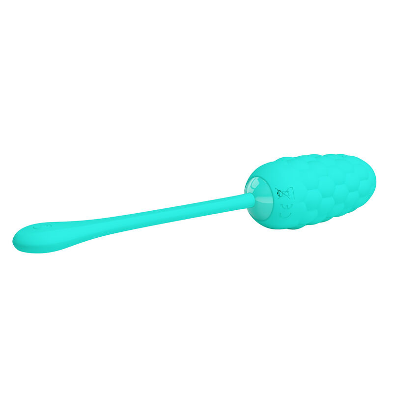 PRETTY LOVE - HUEVO VIBRADOR CON TEXTURA MARINA RECARGABLE VERDE AGUA - Imagen 8