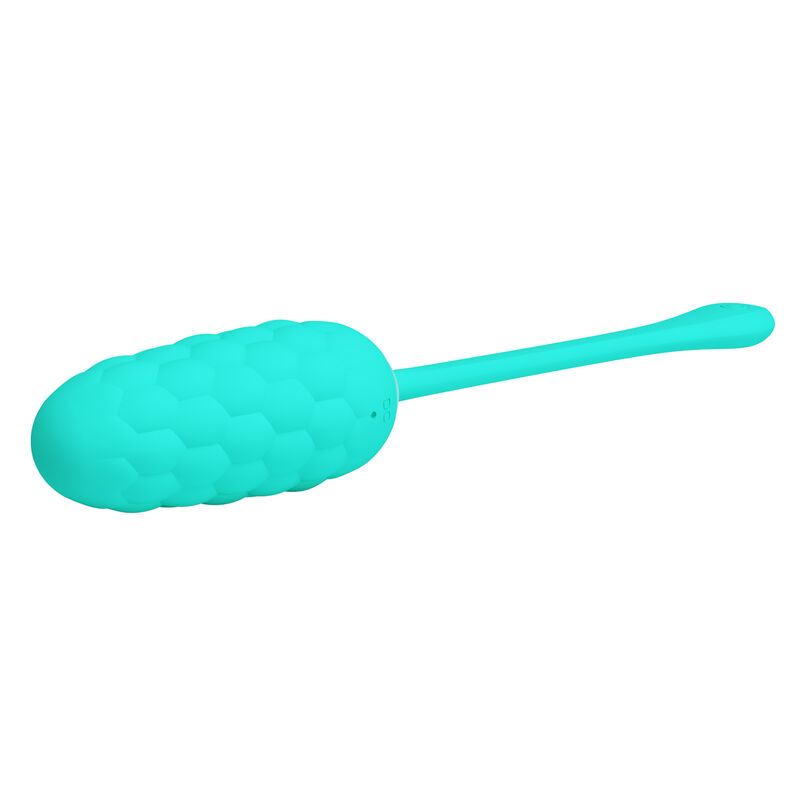 PRETTY LOVE - HUEVO VIBRADOR CON TEXTURA MARINA RECARGABLE VERDE AGUA - Imagen 6
