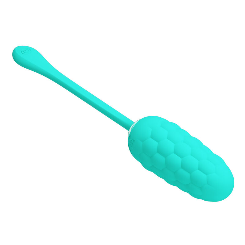 PRETTY LOVE - HUEVO VIBRADOR CON TEXTURA MARINA RECARGABLE VERDE AGUA - Imagen 9