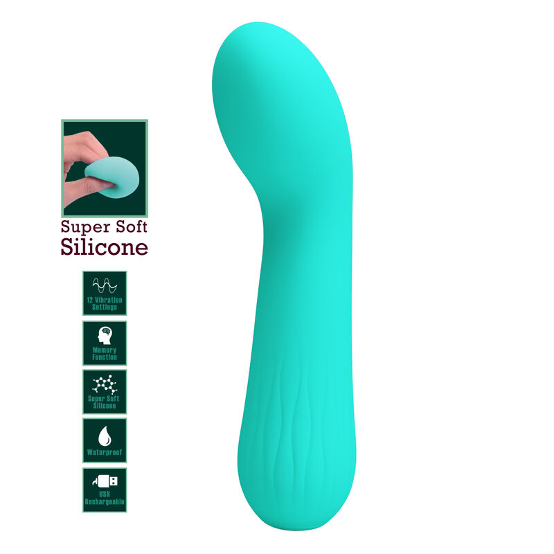PRETTY LOVE - FAUN VIBRADOR RECARGABLE VERDE AGUA - Imagen 7