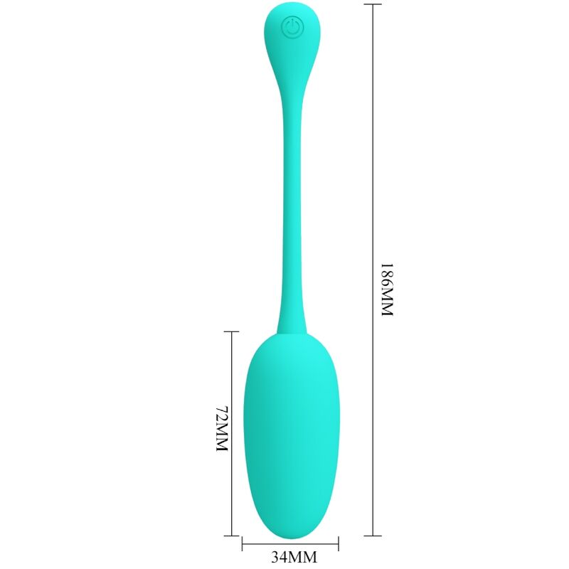 PRETTY LOVE - KNUCKER HUEVO VIBRADOR RECARGABLE VERDE AGUA - Imagen 8